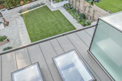 Rose Brentwood Four Storey Refurbishment Contemporary Basement Extension glass box extension roof Garden Lanscaping Alfresco