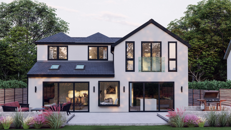 Lake Avenue Billericay Contemporary Rear two storey extensions Landscape Rear Modern