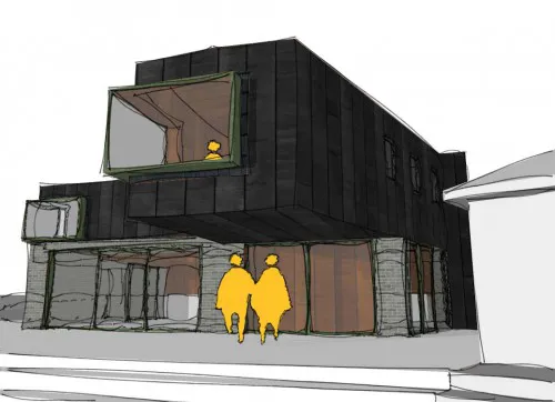 Brook Cottage Thudersley Brentwood essex underground parking roof lights New Build Water feature sketch