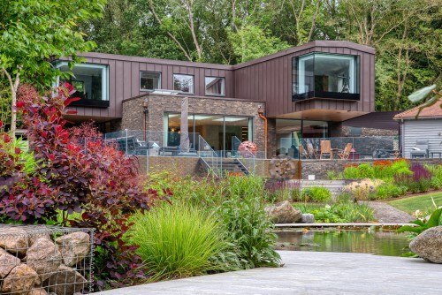 Brook Cottage Thudersley Brentwood essex underground parking roof lights New Build