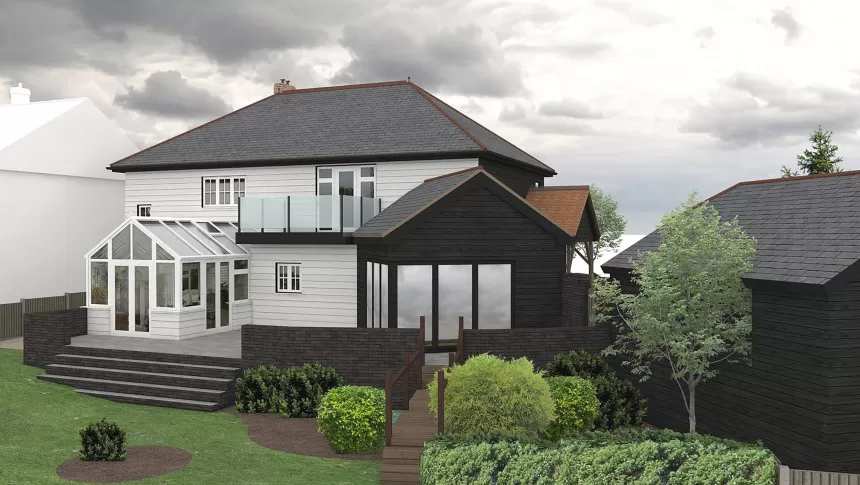 Dames Cottage Highwood Road Residential Extension single storey rear extension open plan kitchen