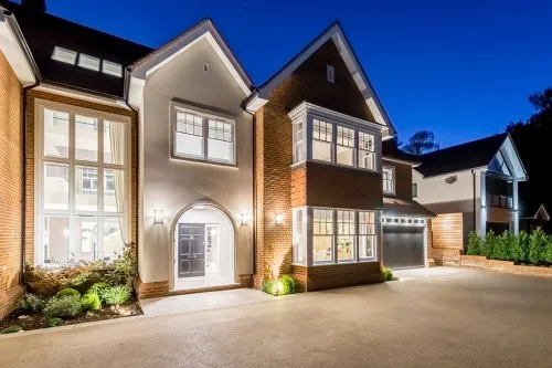 Hillwood House Shenfield New Build Traditional Home Night Light View