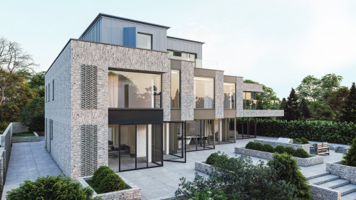 Anton Rear Garden landscapeing Zinc Epping New Build Contemporary home planning green belt