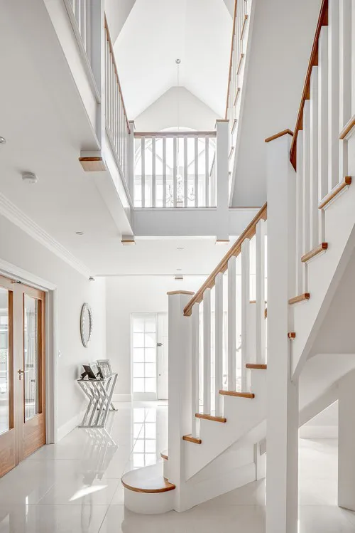 Longmead Shenfield New Build Traditional Home Hallway Gallery Stairway
