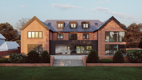Abridge Epping Contemporary New Build Rear View natural light