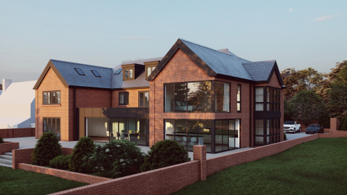 Fabric First Approach Rear View Abridge Epping Contemporary New Build 