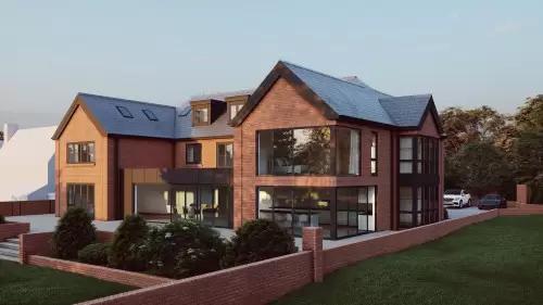 Fabric First Approach Rear View Abridge Epping Contemporary New Build 