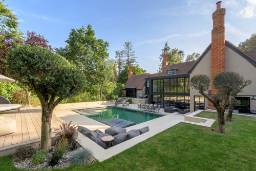 Templeton House Chelmsford Extension Refurbishment Contemporary swimming pool extension landscaping garden