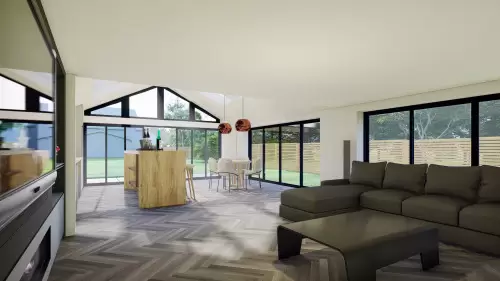 Foxdale Contemporary Ouutbuilding Brentwood essex Interior design bar cinema room movie