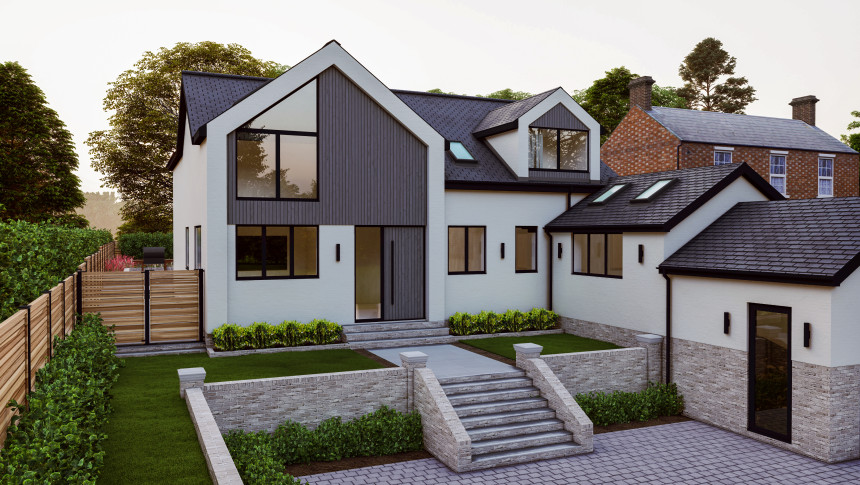 Lake Avenue Billericay Contemporary Rear two storey extensions Landscape Front