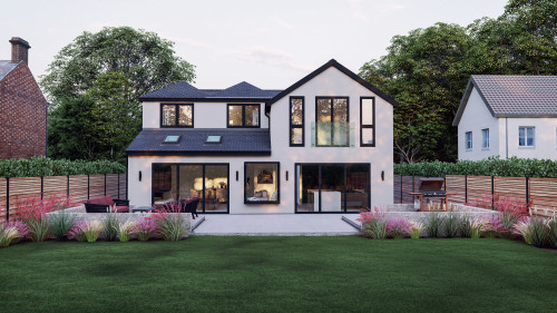 Lake Avenue Billericay Contemporary Rear two storey extensions Landscape Rear Modern