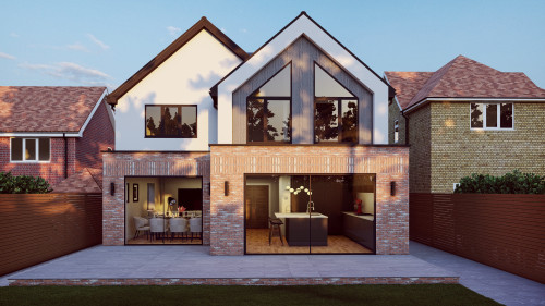 Silver Birch two storey extension contemporary family home apex openings