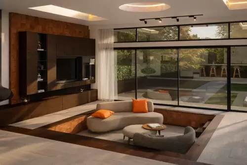 4.Contemporary rear Upminister London Contemporray side single storey extension floor to ceiling glazing glass corners interior open plan kitchen