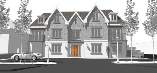 CGI Friern Barnet Flats New Build Road View