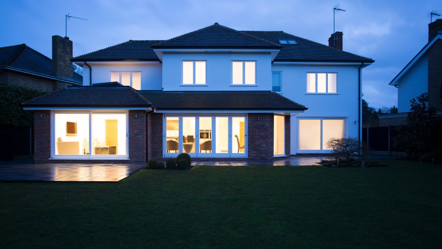 Roundwood House Shenfield Essex Private Residence Georgian house both two storey side rear extensions large open plan single storey rear extension
