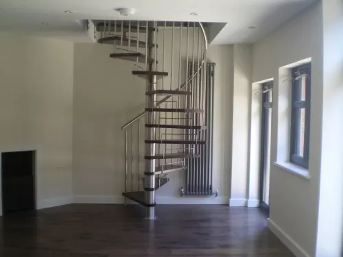 Little Meadhams Old Harlow Grade II Listed Conversion Swimming Pool two bedroom annexe Stainless Steel spiral stairway