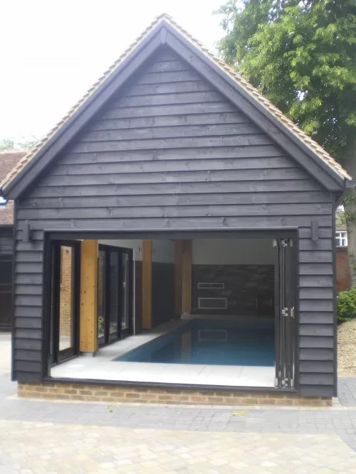 Little Meadhams Old Harlow Grade II Listed Extension Swimming Pool