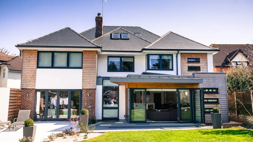 Piran Hutton Shenfield Essex Major Contemporary Extension Refurbishment glazed roof windows
