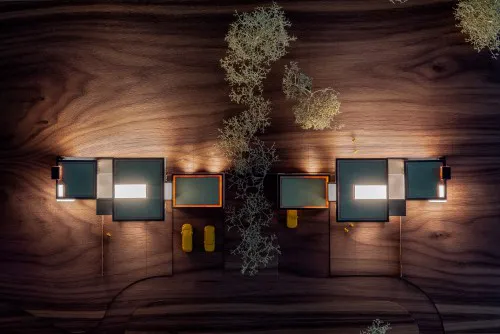 Oaks Pines Great warley New Build Contemporary Houses model detailed ariel night view