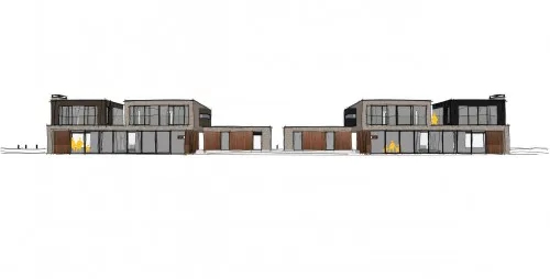 Oaks Pines New Build Contemporary Houses Great Warley rear