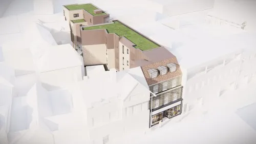 Hunters Yard Brentwood essex front view our process planning permission above view