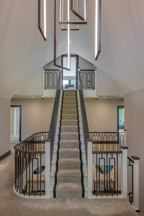 Badgers Billericay Extensions Stairway contemporary glazed windows modern natural light