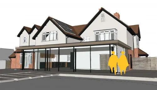 Kynnersely Contemporary Single Storey Extension rear corner view Shenfield Rear Extension internal refurbishment