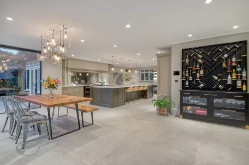 Kynnersely Contemporary Single Storey Extension zinc modern slidingdoors open plan kitchen diner garden shenfield