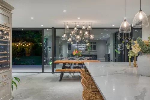 Kynnersely Contemporary Single Storey Extension zinc modern slidingdoors open plan kitchen diner interiordesign refurbishment shenfield