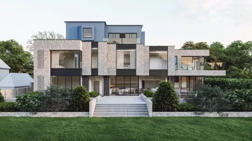 Hero Anton Rear landscapeing Zinc Epping New Build Contemporary home planning green belt